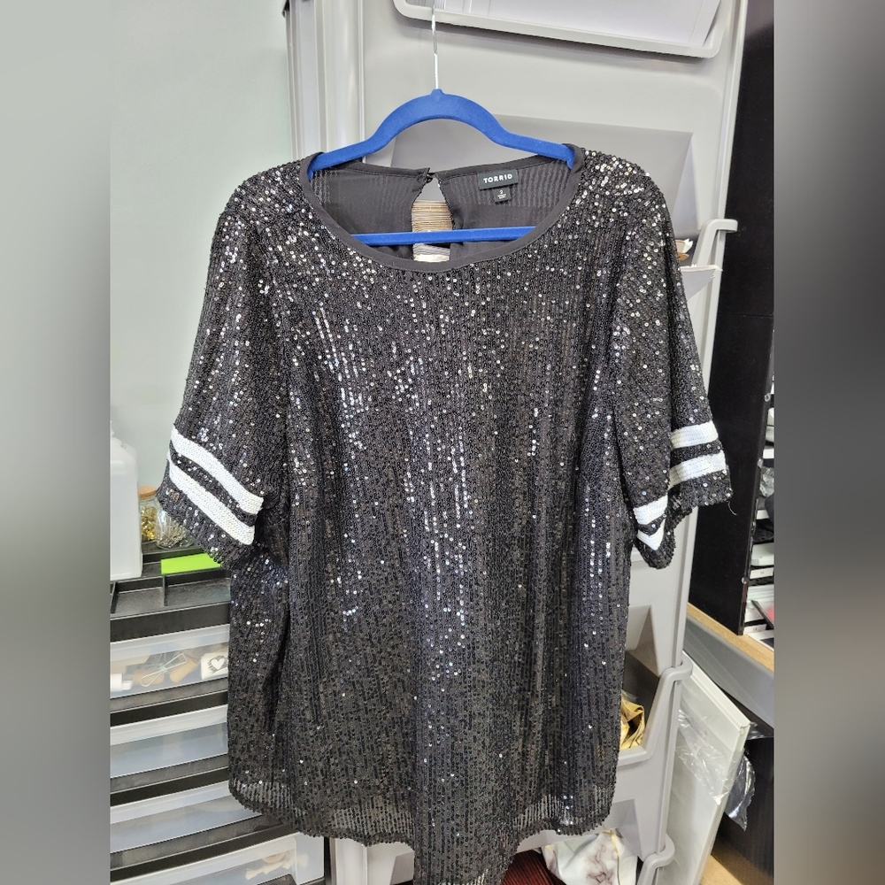 Torrid Sequin Varsity Top